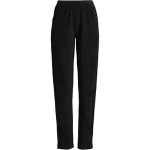 Lands End Womens High-Rise Knit Corduroy Pull-On Pants Black M/P NWOT